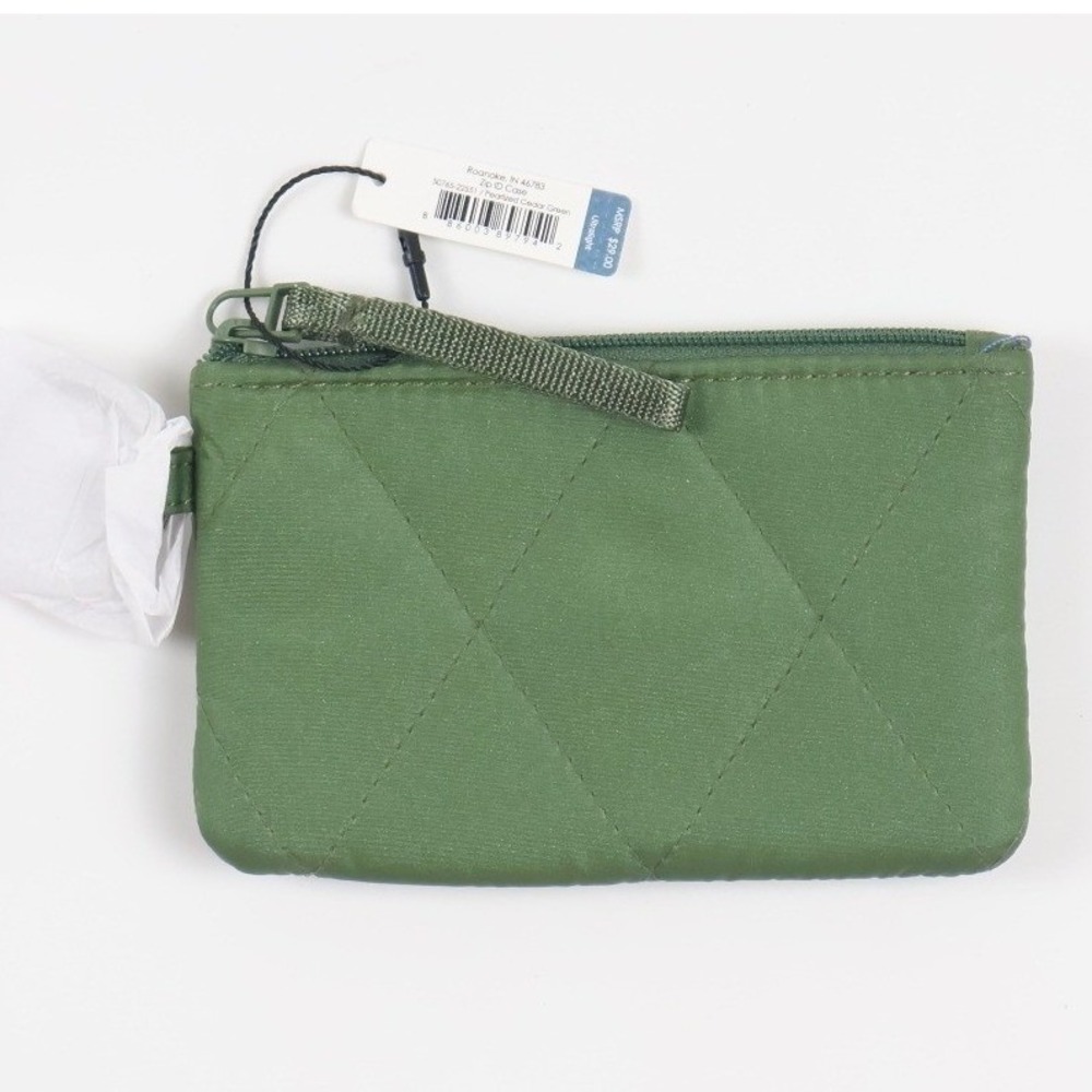 Vera Bradley Zip ID Case Ultralight Pearlized Cedar Green NWT